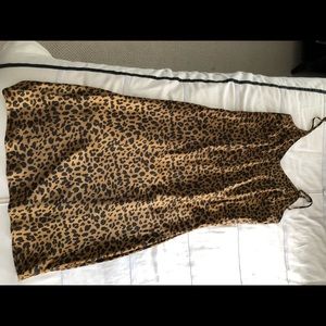 Leopard Print Slip Dress